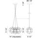 Geometry Series 3 Light 4 inch Rusty Black Pendant Ceiling Light