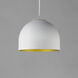 Foster LED 9.75 inch White with Gold Mini Pendant Ceiling Light