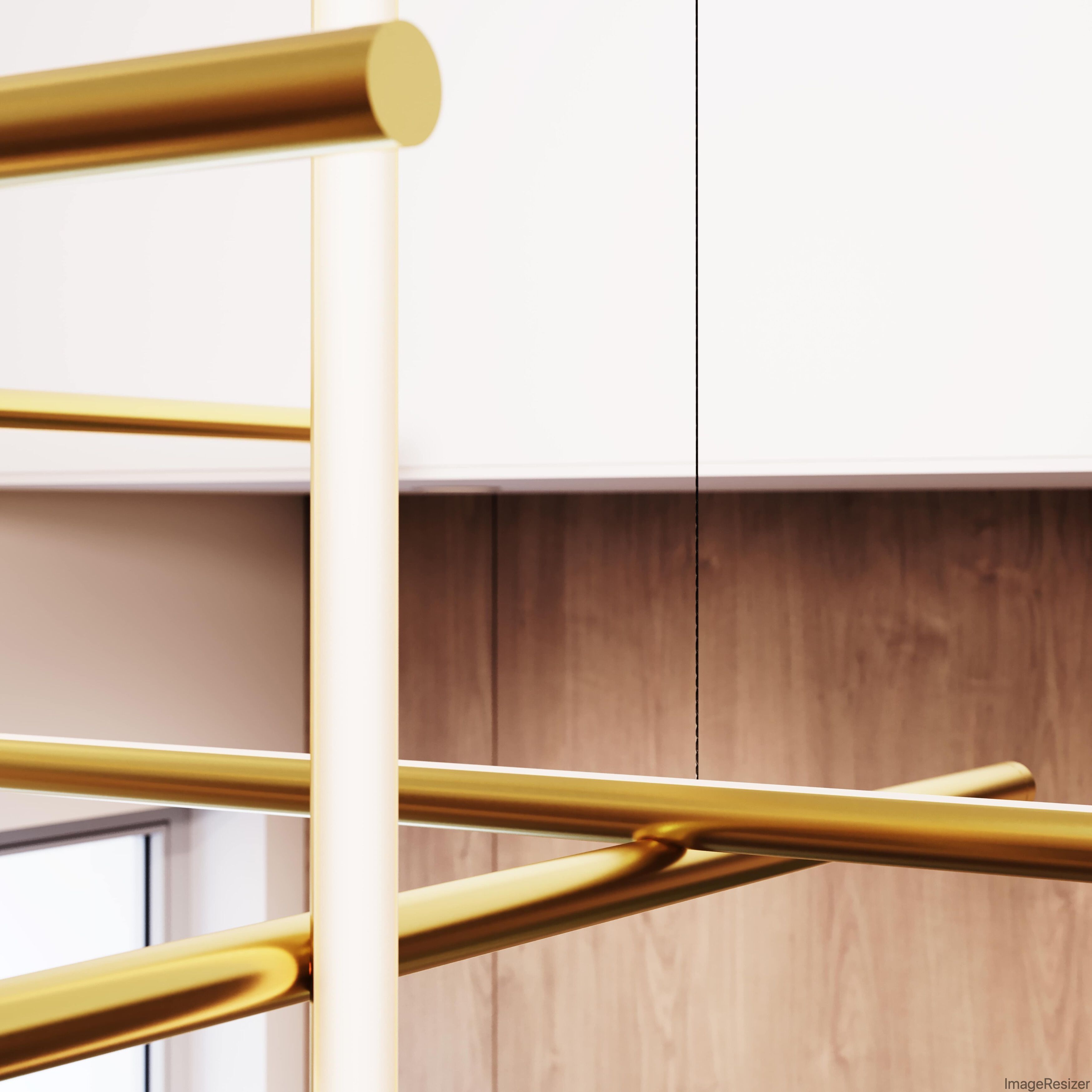 Labyrinth LED 61 inch Brass Chandelier Ceiling Light