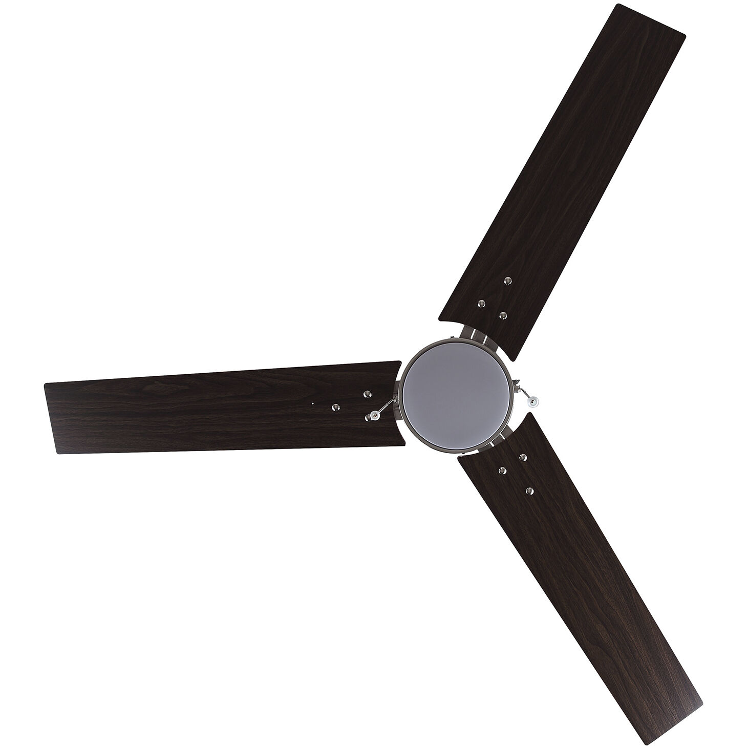 Liv 52 inch Brushed Nickel with Gray and walnut Blades Ceiling Fan