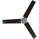Liv 52 inch Brushed Nickel with Gray and walnut Blades Ceiling Fan