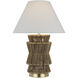 Chapman & Myers Antigua 29.25 inch 15 watt Natural Abaca and Antique-Burnished Brass Layered Table Lamp Portable Light