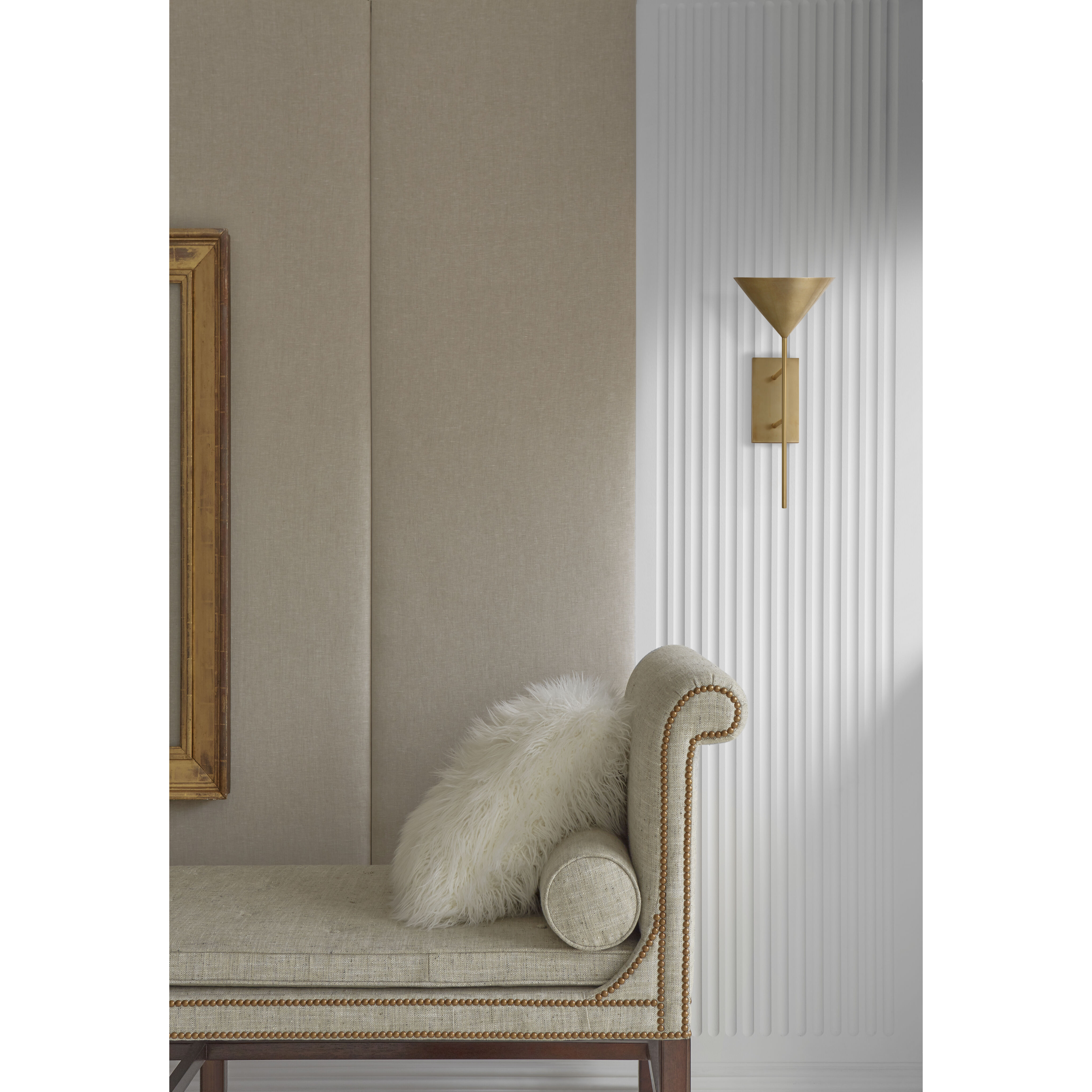 Paloma Contreras Orsay LED 7.25 inch Hand-Rubbed Antique Brass Uplight Sconce Wall Light, Medium