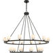 Aragon 22 Light 46.75 inch Matte Black Chandelier Ceiling Light