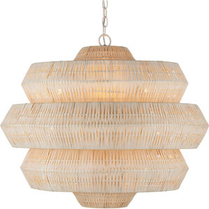 Antibes 9 Light 30 inch Bleached/Snow White Chandelier Ceiling Light