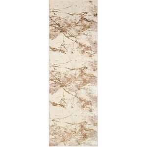 Livia 94 X 32 inch Gold Rug in 2 x 8