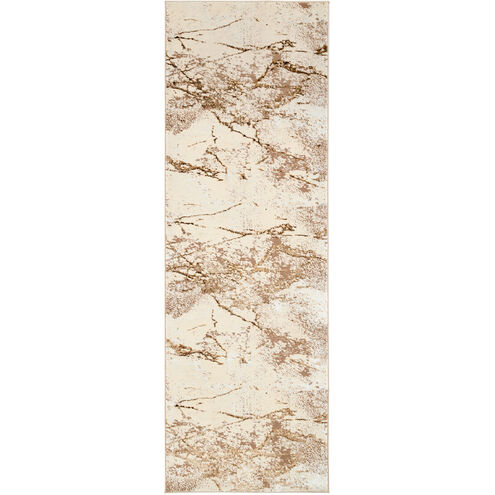 Livia 94 X 32 inch Gold Rug in 2 x 8
