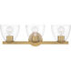 Noellea 3 Light 23.5 inch Legacy Brass Vanity Wall Light