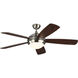 Discus 52 Smart 52 inch Brushed Steel with Silver Blades Smart Ceiling Fan