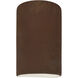 Ambiance Cylinder LED 12.5 inch Real Rust Outdoor Wall Sconce, Large