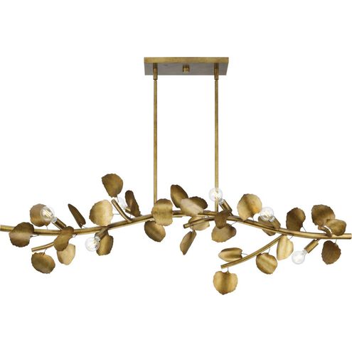 Laurel 7 Light 50.5 inch Gold Ombre Linear Chandelier Ceiling Light, Design Series