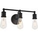 Serif 3 Light 15 inch Black Wall Sconce Wall Light