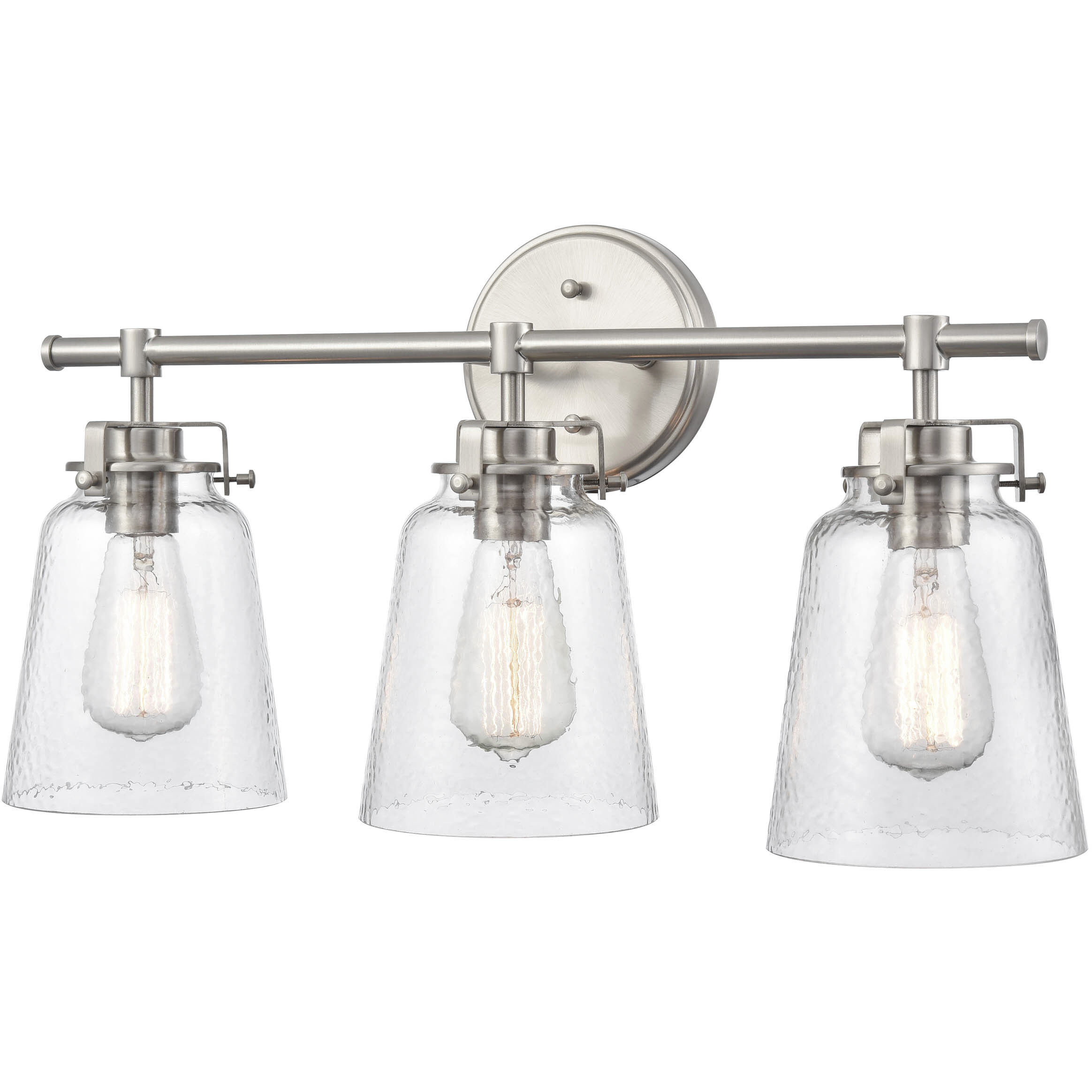 Amberose 3 Light 23 inch Brushed Nickel Bathroom Vanity Light Wall Light