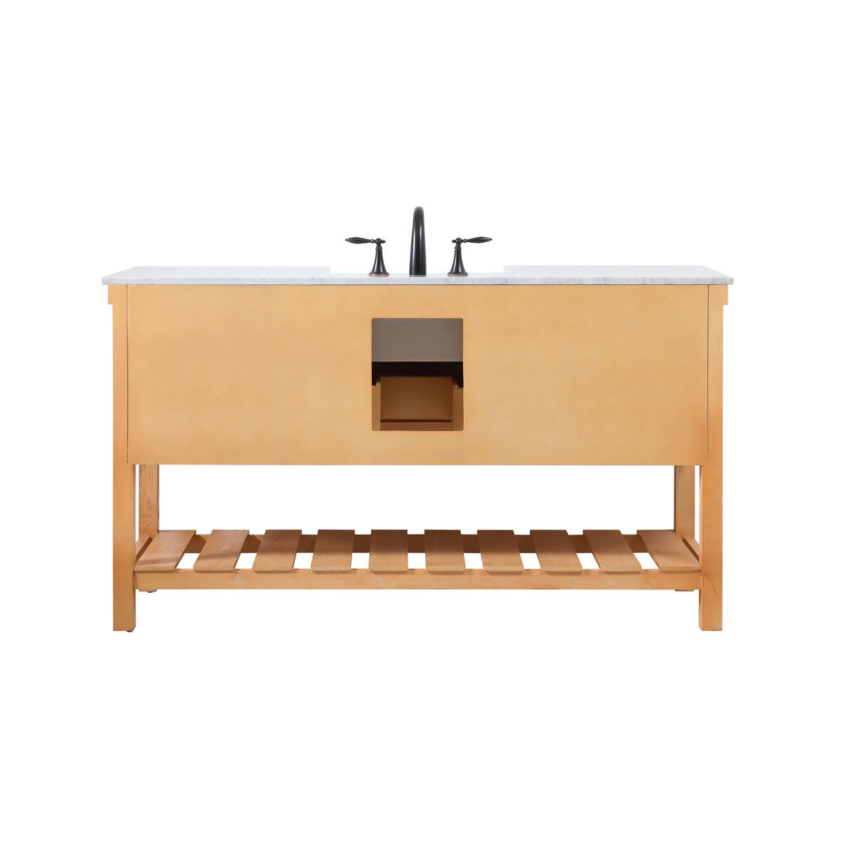 Clement 60 X 22 X 34 inch Natural Wood Bathroom Vanity Cabinet