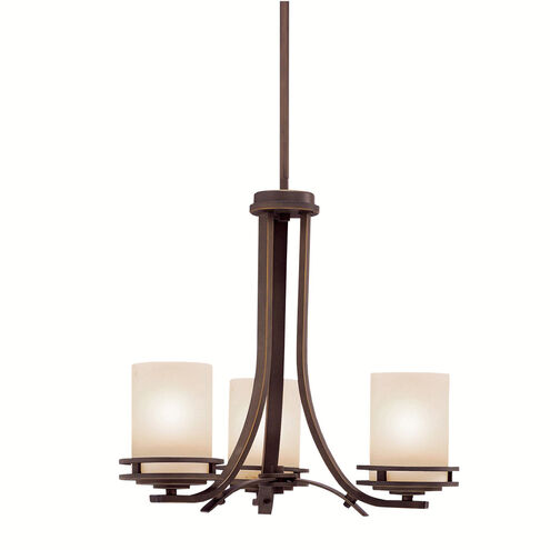 Hendrik 3 Light 19 inch Olde Bronze Chandelier 1 Tier Small Ceiling Light in Light Umber, 1 Tier Small