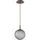 Gaia LED 20 inch Flat Bronze Pendant Ceiling Light in 3000K LED, Smoke, Medium