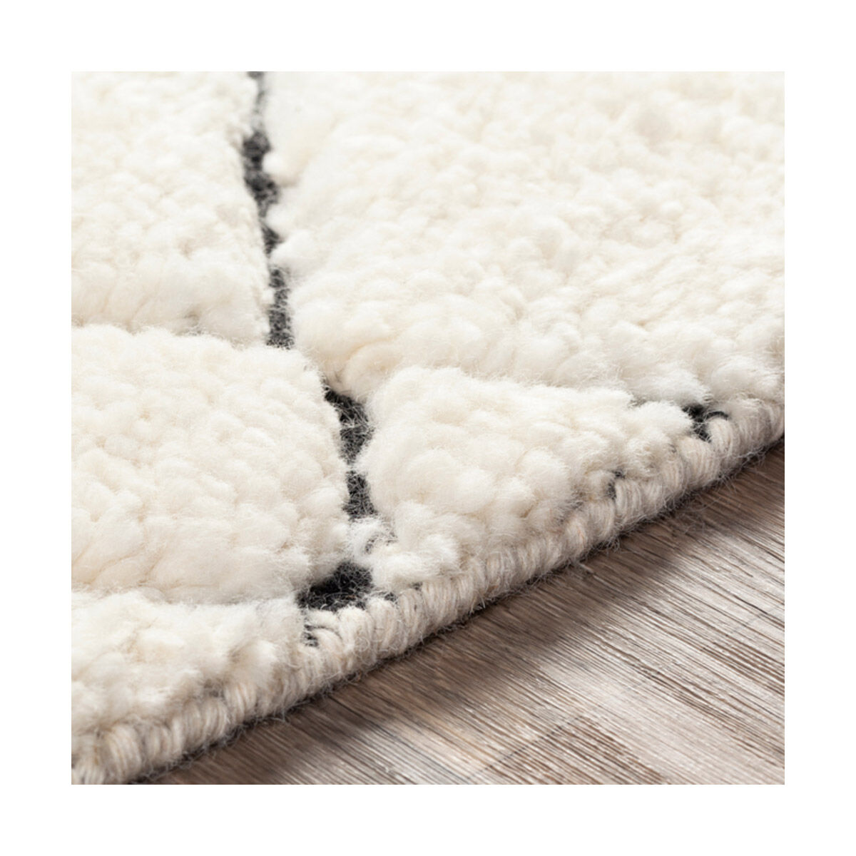 Meknes 108 X 72 inch Cream/Black Rugs