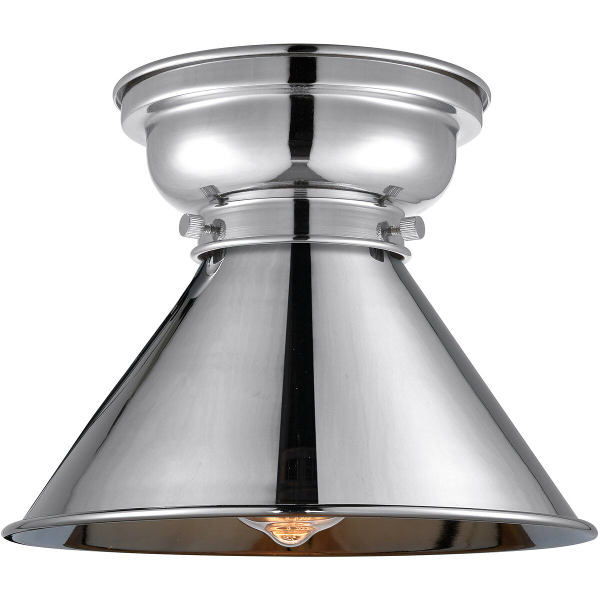 Aditi Briarcliff LED 10 inch Polished Chrome Flush Mount Ceiling Light, Aditi