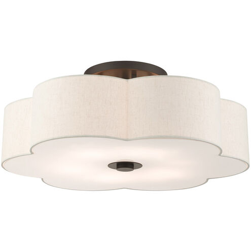Solstice 6 Light 28 inch English Bronze Semi Flush Ceiling Light