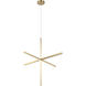 Crosley LED 36 inch Brushed Gold Pendant Ceiling Light
