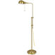 Croby 42 inch 60.00 watt Antique Brass Floor Lamp Portable Light