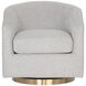 Hazel Gold / Belfast Heather Grey Swivel Lounge Chair, Swivel