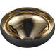 Greer 12 X 6.5 inch Bowl in Matte Black with Gold Glazed
