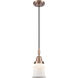 Downtown Urban Canton 1 Light 5.25 inch Antique Copper Mini Pendant Ceiling Light in Matte White