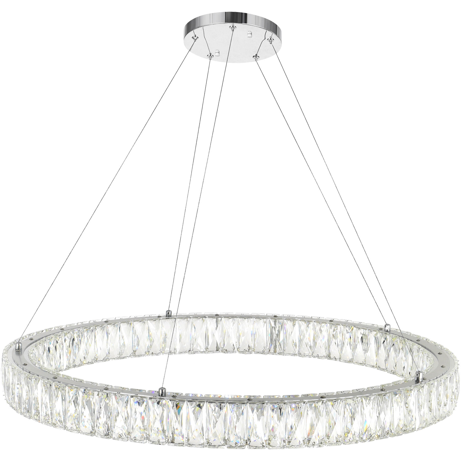 Madeline LED 32 inch Chrome Down Chandelier Ceiling Light