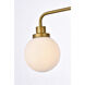 Hanson 2 Light 19 inch Brass Bath Sconce Wall Light