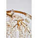 Canada LED 43 inch Gold Chandelier Ceiling Light, Crystal