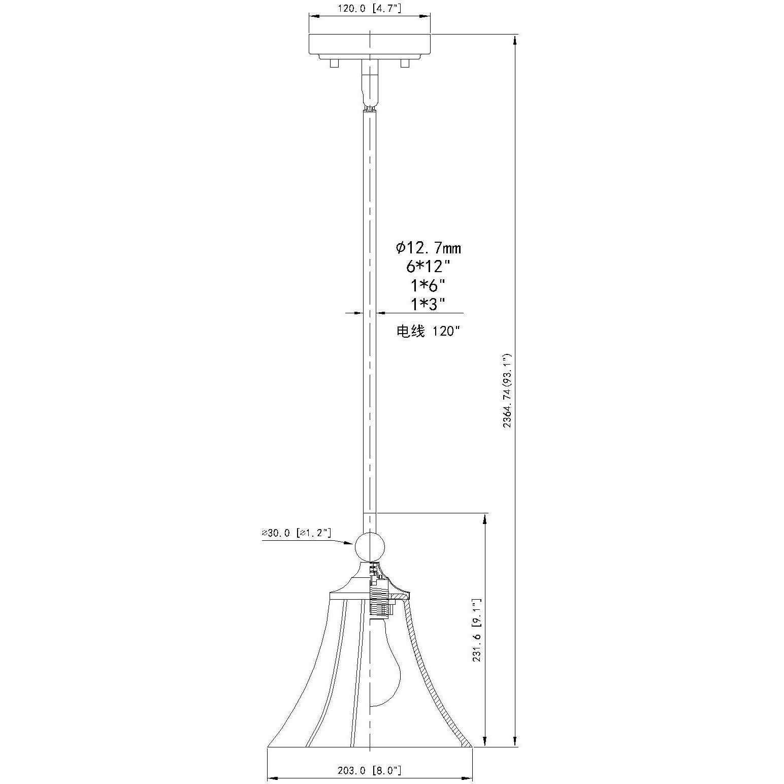 Fleur Pendant Ceiling Light in Modern Gold