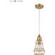Squashcourt 1 Light 6 inch Aged Brass Mini Pendant Ceiling Light