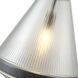 Willard Pendant Ceiling Light in Urban Bronze, Clear Prismatic Glass
