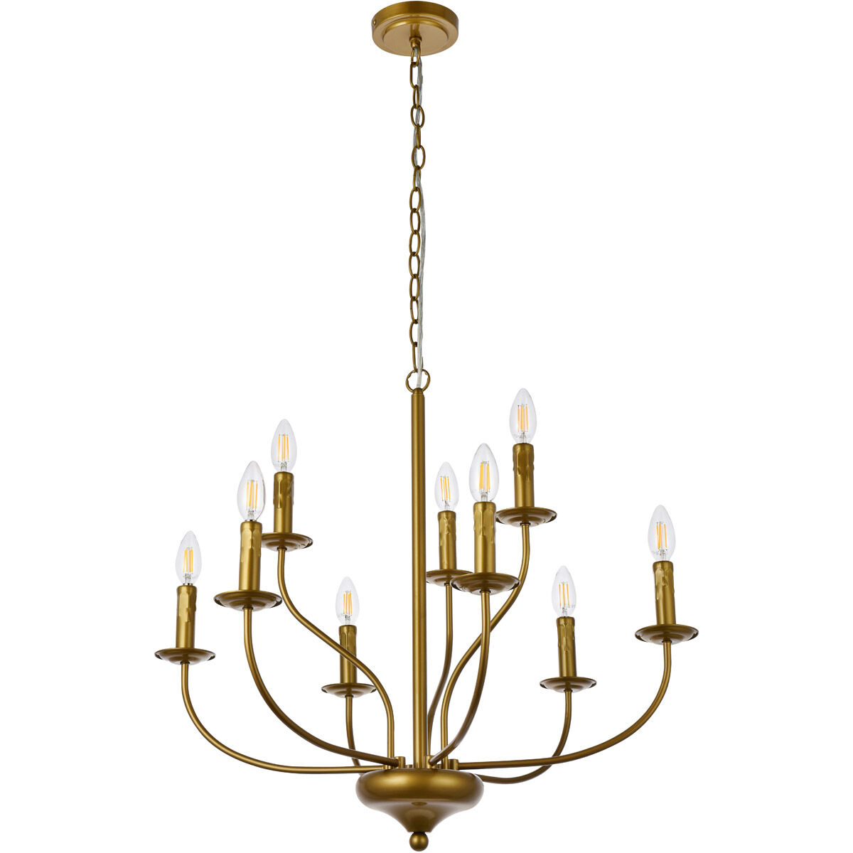 Westley 9 Light 28 inch Brass Pendant Ceiling Light
