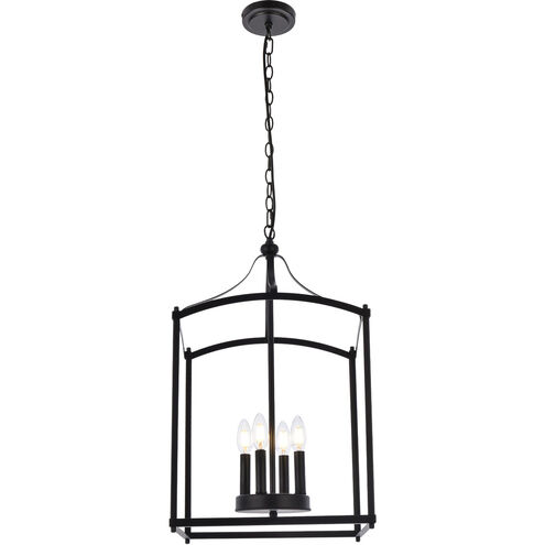 Janet 4 Light 15 inch Black Pendant Ceiling Light