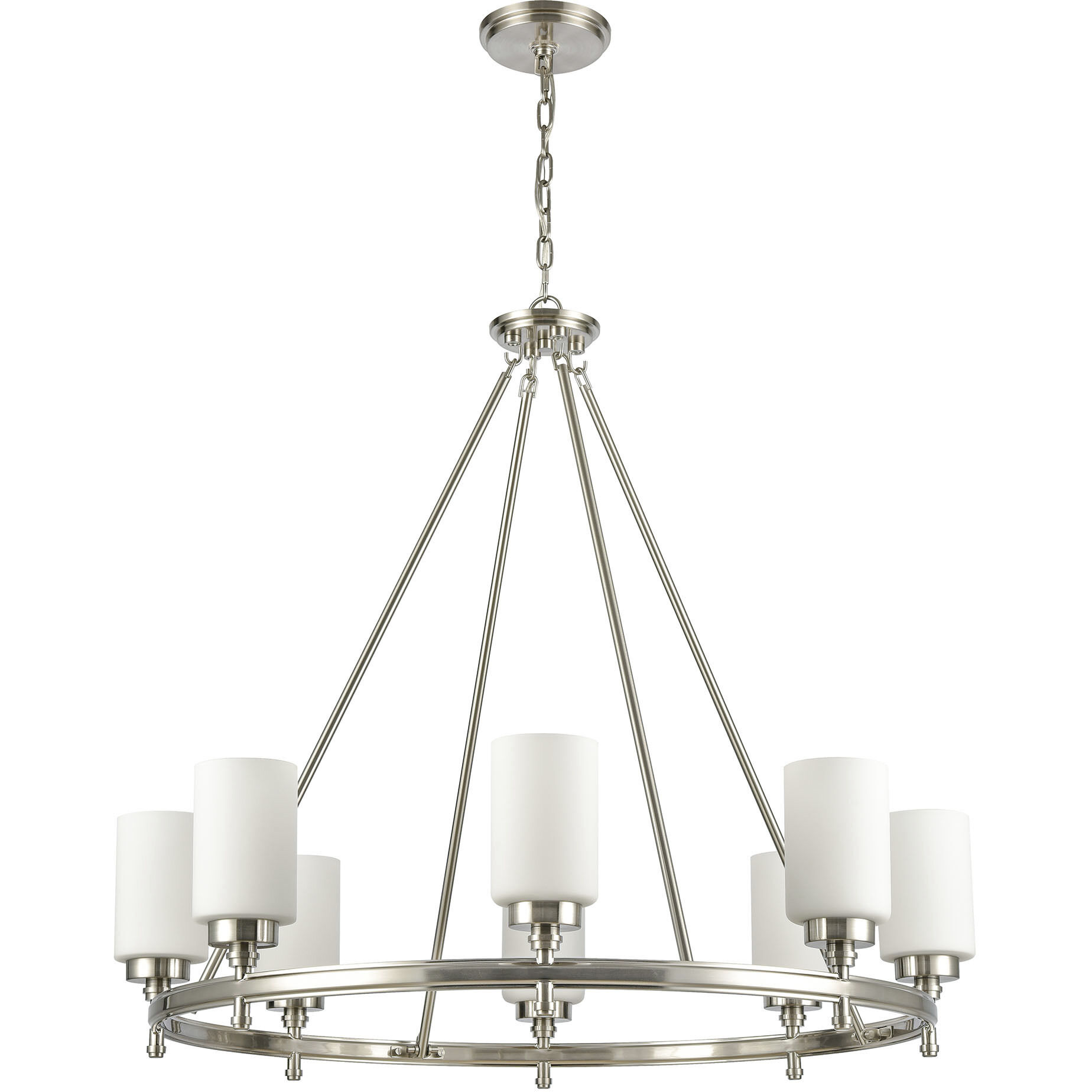 Dawson 8 Light 33 inch Satin Nickel Chandelier Ceiling Light