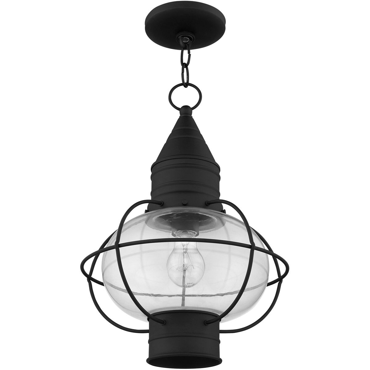 Newburyport 1 Light 20 inch Black Outdoor Post Top Lantern