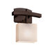 Fusion Wall Sconce Wall Light in Dark Bronze, Rectangle, Incandescent, Opal Fusion
