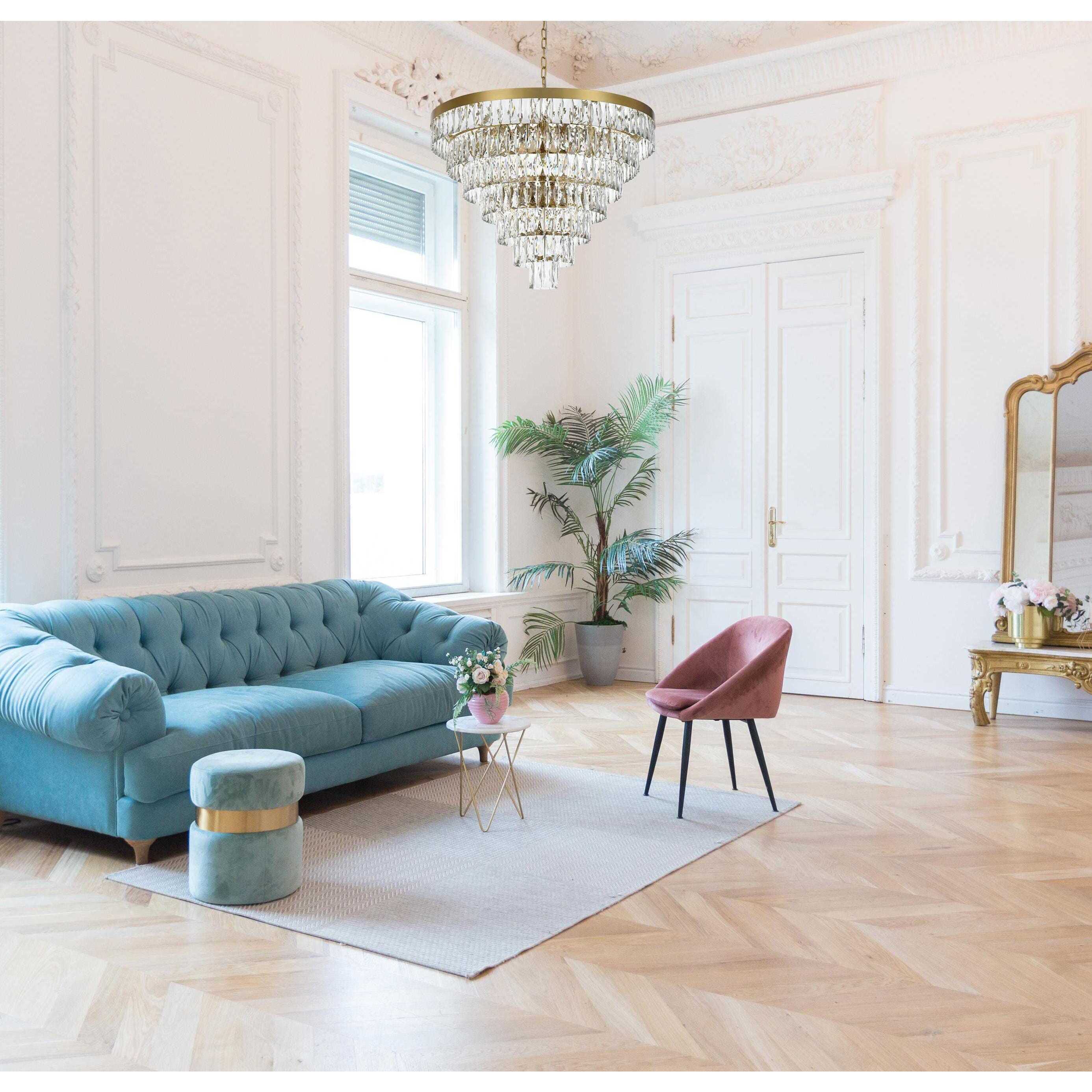 Josephine 25 Light 32 inch Satin Gold Chandelier Ceiling Light