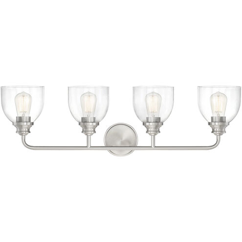 Vale 4 Light 33 inch Satin Nickel Bathroom Vanity Light Wall Light, Essentials