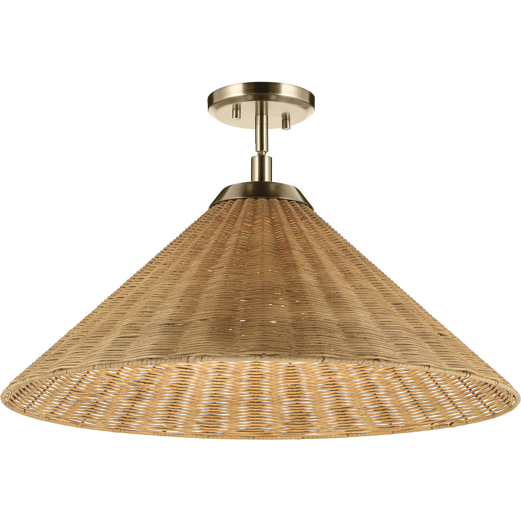Bekah 1 Light Champagne Bronze Pendant Ceiling Light, Convertible