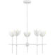 Bohemian LED 26 inch Bisque White Chandelier Ceiling Light