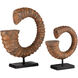 Faux Horn 19.5 X 17.25 inch Sculptures, Set of 2