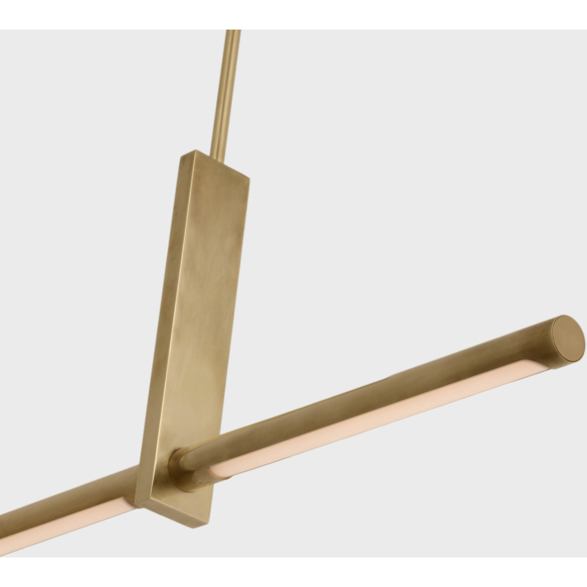 Kelly Wearstler Axis LED 24 inch Antique-Burnished Brass Linear Pendant Ceiling Light