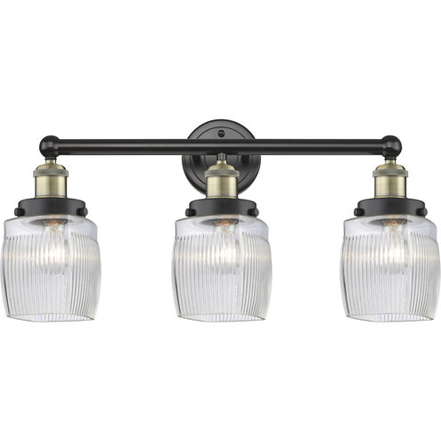 Colton 3 Light 24 inch Black Antique Brass Bath Vanity Light Wall Light