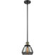 Franklin Restoration Fulton 1 Light 7 inch Black Antique Brass Mini Pendant Ceiling Light in Incandescent, Plated Smoke, Franklin Restoration