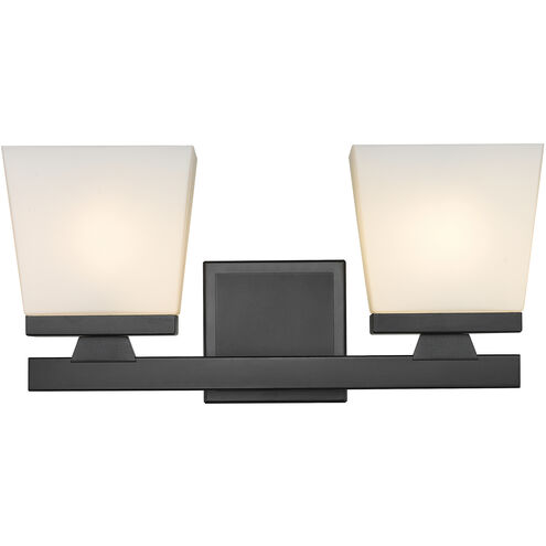 Astor 2 Light 16 inch Matte Black Vanity Wall Light