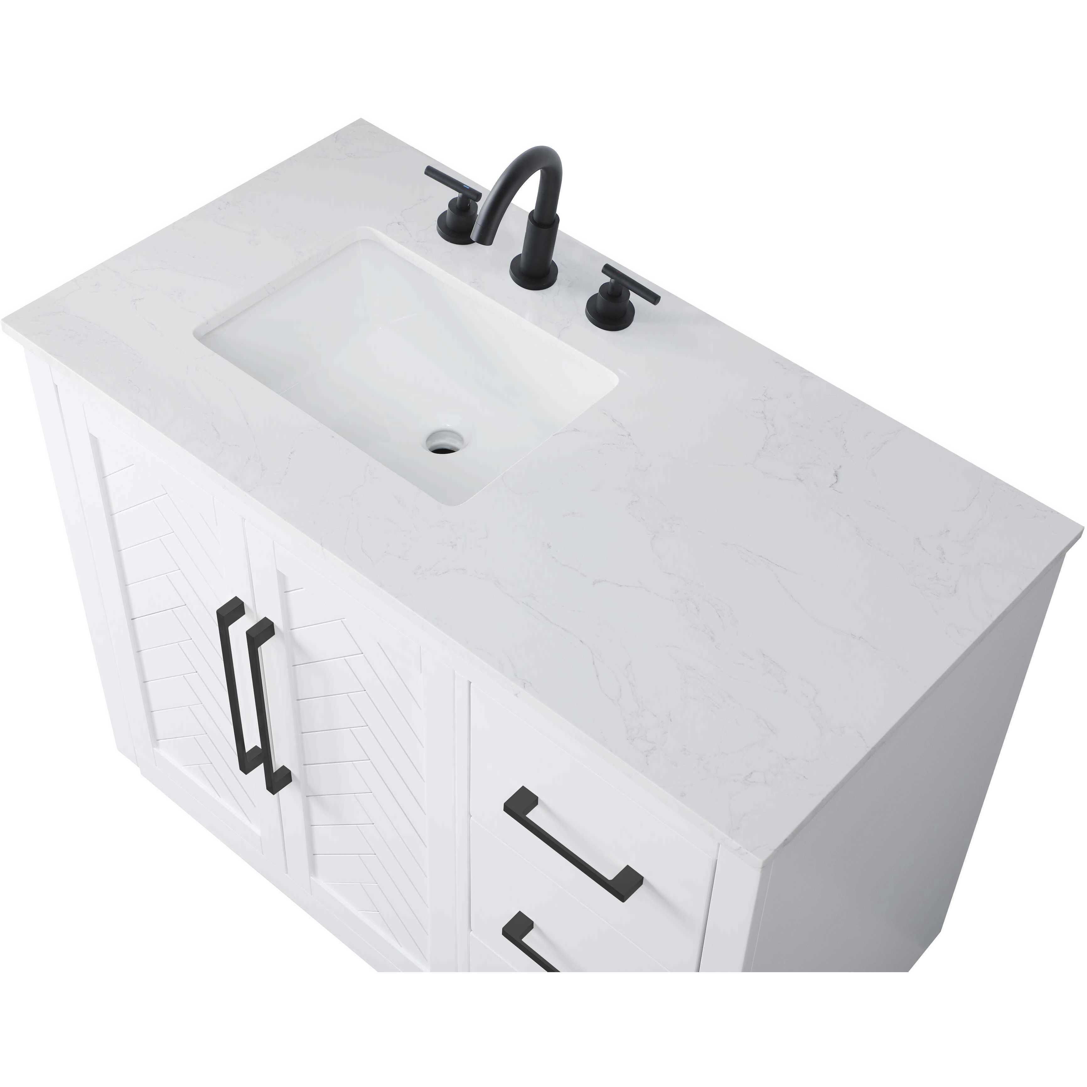 Chase 42 X 34 inch White Bathroom Vanity Cabinet