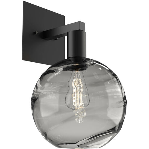 Terra 1 Light 9 inch Matte Black Indoor Sconce Wall Light in Terra Smoke